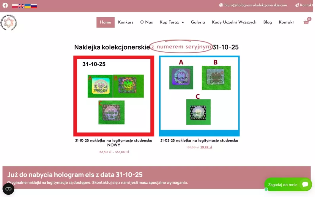 Zrzut ekranu strony